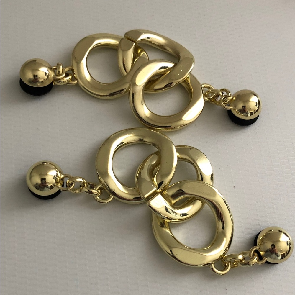 JiBBiTz “heavy” GOLD metal chains pyramid studs butterfly NWOT quality pieces - Picture 6 of 10